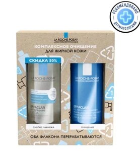 Ля Рош Позе Эфаклар набор гель для умывания для жирной кожи 400 мл+ мицеллярная вода 400 мл La Roche-Posay Effaclar
