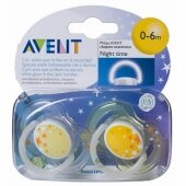 Авент Пустышка силиконовая ночная