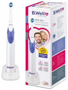 Би велл зубная щетка электрическая pro-820 с 2 насадками