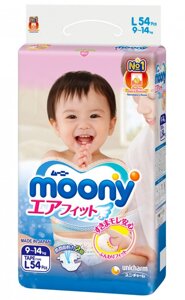 Муни Подгузники MOONY L 9-14 кг 54 шт