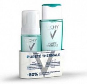 Виши пюрте термаль набор (пенка очищающая 150мл + тоник совершенствующий 200мд)