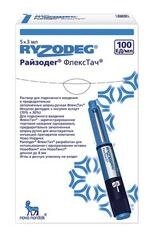 Райзодег Флекс Тач 100 МЕ/мл 3 мл 5 шт раствор картридж шприц-ручка