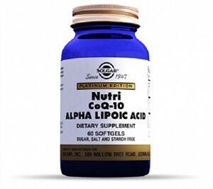 Солгар Нутрикоэнзим Q-10 с А-липоевой к-той