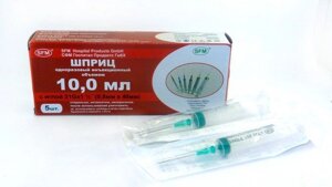 Шприц трёхкомпонентный 10 мл