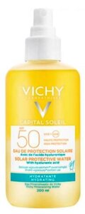 Виши Капитал Солей спрей солнцезащитный для тела двухфазный увлажняющий SPF50+ 200 мл Vichy capital soleil