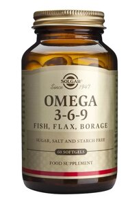 Солгар комплекс жирных кислот омега 3-6-9 капсулы 1300 мг 60 шт.