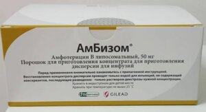 Амбизом 50 мг 10шт. флаконы + фильтр (5 мкм)